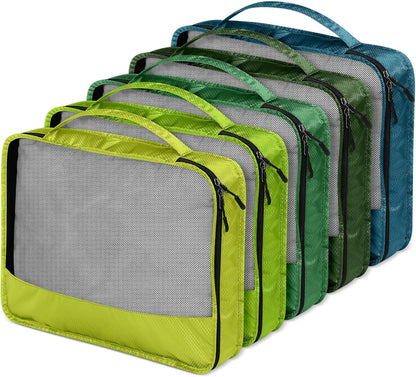 5 Pcs Packing Cubes for Suitcase Large Travel Cubes Carry on Luggage Organizer Bags for Clothes Accessories (L,Pastel)