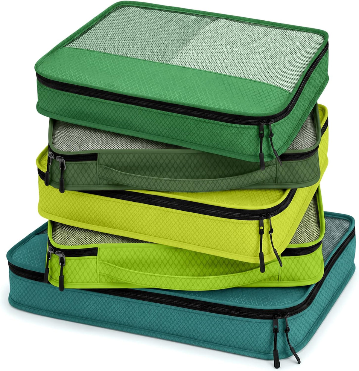 5 Pcs Packing Cubes for Suitcase Large Travel Cubes Carry on Luggage Organizer Bags for Clothes Accessories (L,Pastel)