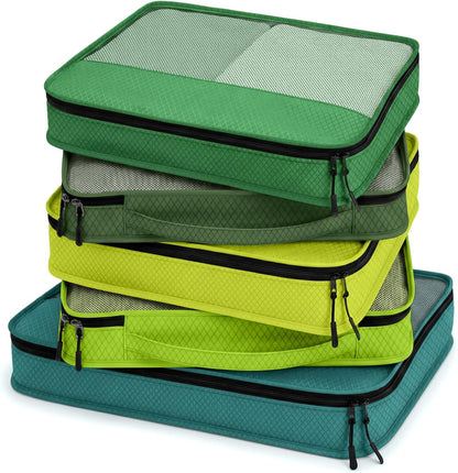 5 Pcs Packing Cubes for Suitcase Large Travel Cubes Carry on Luggage Organizer Bags for Clothes Accessories (L,Pastel)