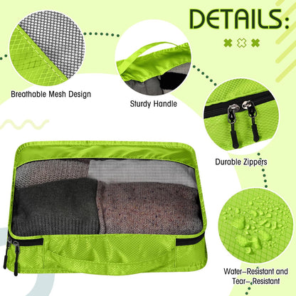 5 Pcs Packing Cubes for Suitcase Large Travel Cubes Carry on Luggage Organizer Bags for Clothes Accessories (L,Pastel)