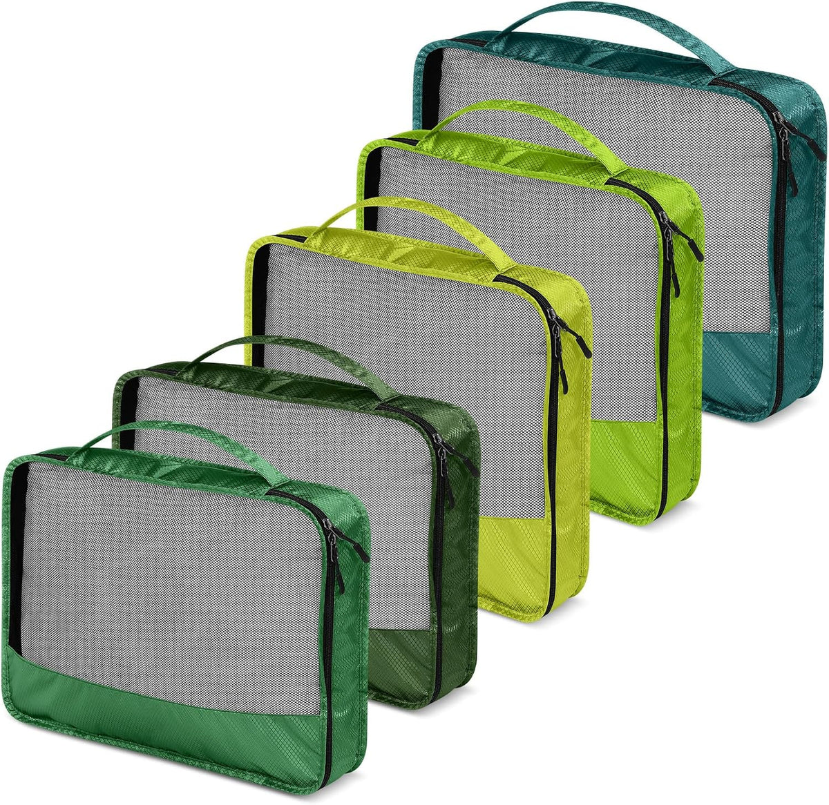 5 Pcs Packing Cubes for Suitcase Large Travel Cubes Carry on Luggage Organizer Bags for Clothes Accessories (L,Pastel)