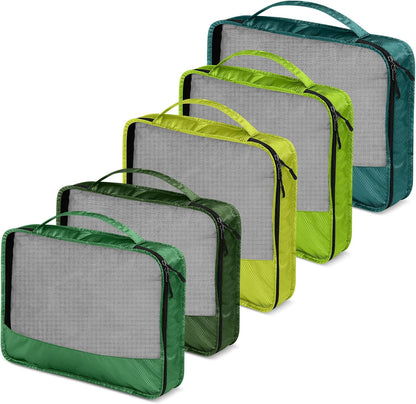 5 Pcs Packing Cubes for Suitcase Large Travel Cubes Carry on Luggage Organizer Bags for Clothes Accessories (L,Pastel)