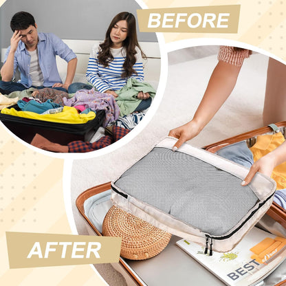5 Pcs Packing Cubes for Suitcase Large Travel Cubes Carry on Luggage Organizer Bags for Clothes Accessories (L,Pastel)