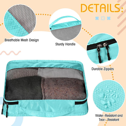 5 Pcs Packing Cubes for Suitcase Large Travel Cubes Carry on Luggage Organizer Bags for Clothes Accessories (L,Pastel)