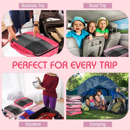 5 Pcs Packing Cubes for Suitcase Large Travel Cubes Carry on Luggage Organizer Bags for Clothes Accessories (L,Pastel)