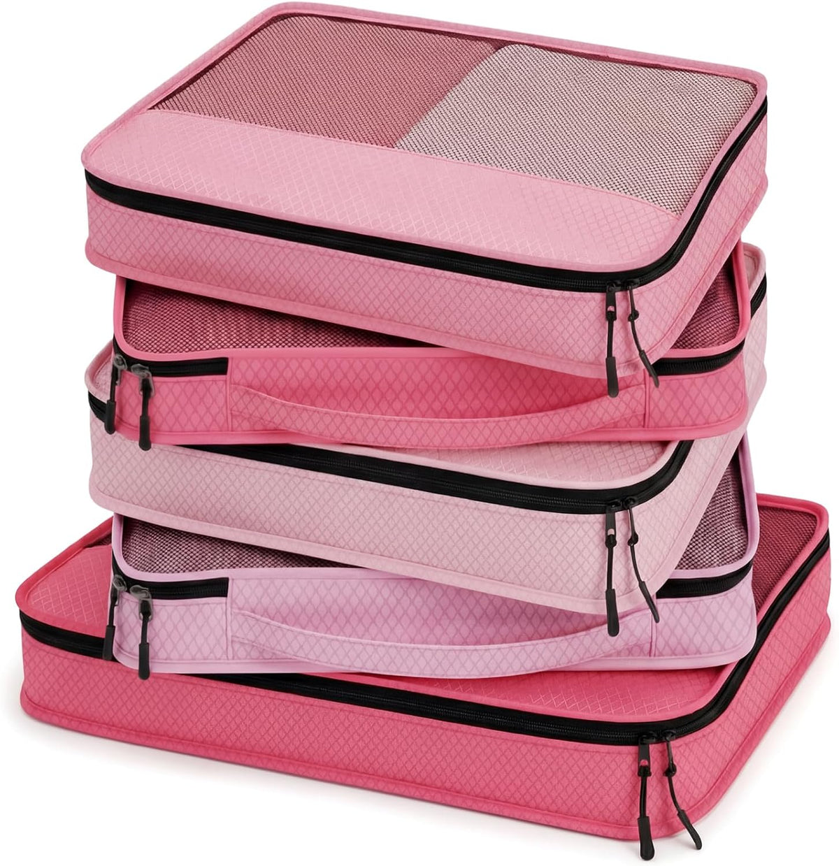 5 Pcs Packing Cubes for Suitcase Large Travel Cubes Carry on Luggage Organizer Bags for Clothes Accessories (L,Pastel)