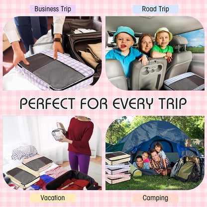 5 Pcs Packing Cubes for Suitcase Large Travel Cubes Carry on Luggage Organizer Bags for Clothes Accessories (L,Pastel)