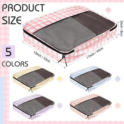 5 Pcs Packing Cubes for Suitcase Large Travel Cubes Carry on Luggage Organizer Bags for Clothes Accessories (L,Pastel)