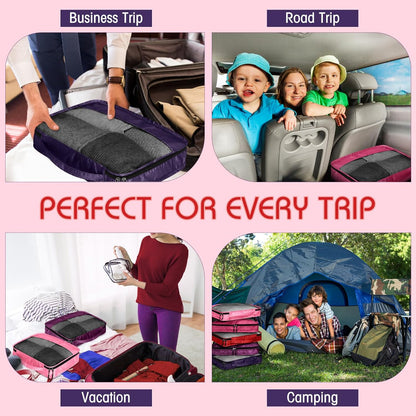5 Pcs Packing Cubes for Suitcase Large Travel Cubes Carry on Luggage Organizer Bags for Clothes Accessories (L,Pastel)