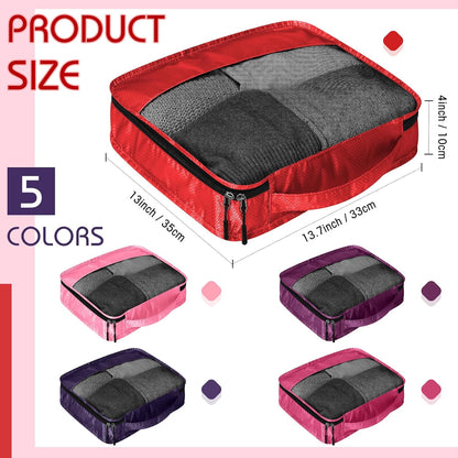 5 Pcs Packing Cubes for Suitcase Large Travel Cubes Carry on Luggage Organizer Bags for Clothes Accessories (L,Pastel)
