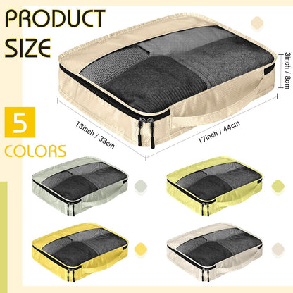 5 Pcs Packing Cubes for Suitcase Large Travel Cubes Carry on Luggage Organizer Bags for Clothes Accessories (L,Pastel)