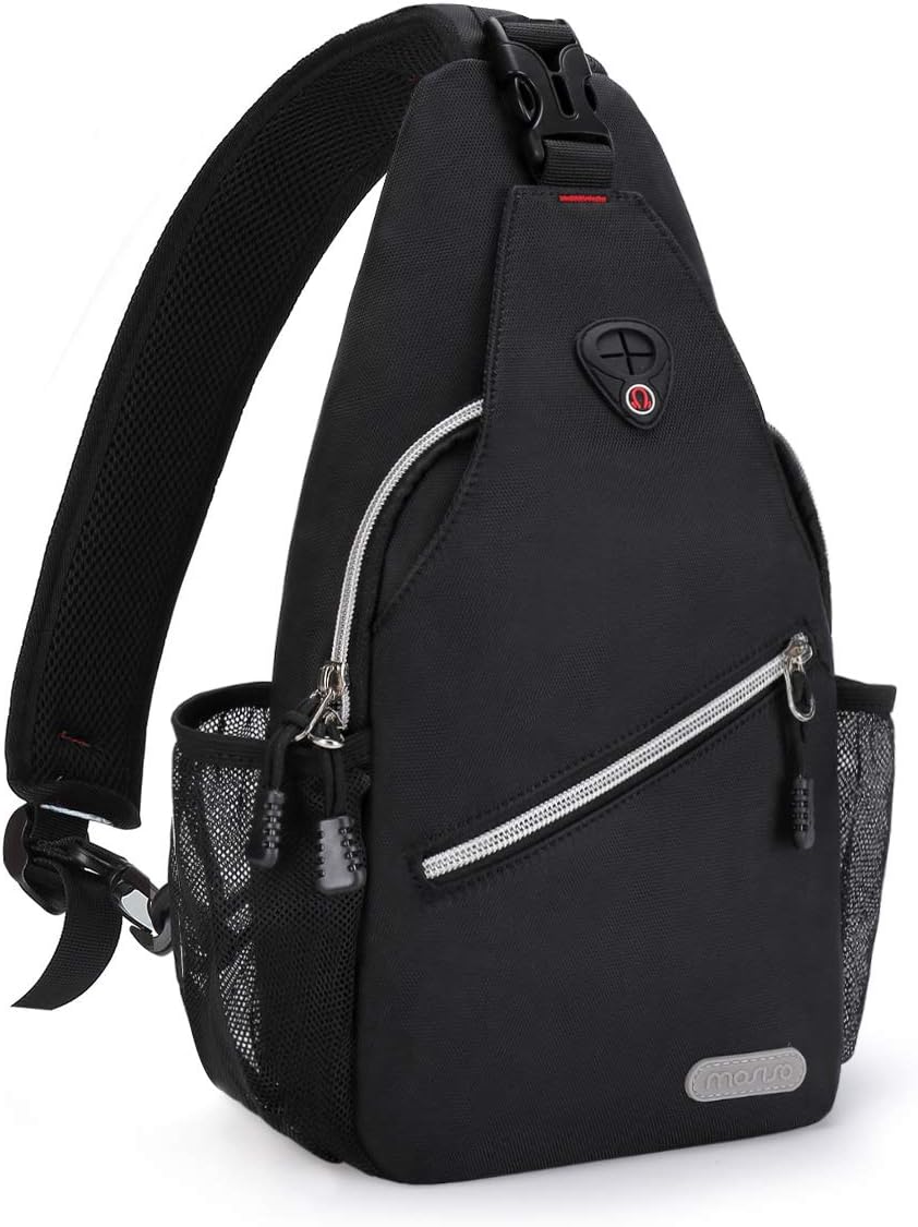 Mini Sling Backpack,Small Hiking Daypack Travel Outdoor Casual Sports Bag, Black