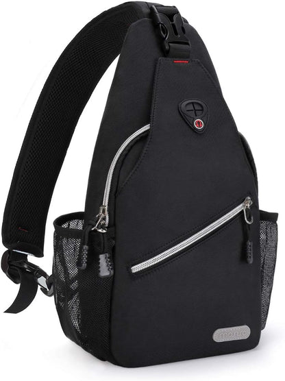 Mini Sling Backpack,Small Hiking Daypack Travel Outdoor Casual Sports Bag, Black