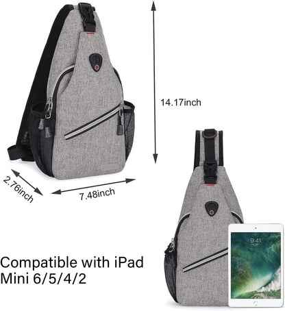 Mini Sling Backpack,Small Hiking Daypack Travel Outdoor Casual Sports Bag, Black