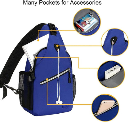 Mini Sling Backpack,Small Hiking Daypack Travel Outdoor Casual Sports Bag, Black