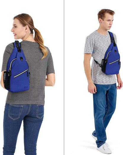 Mini Sling Backpack,Small Hiking Daypack Travel Outdoor Casual Sports Bag, Black