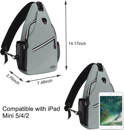 Mini Sling Backpack,Small Hiking Daypack Travel Outdoor Casual Sports Bag, Black
