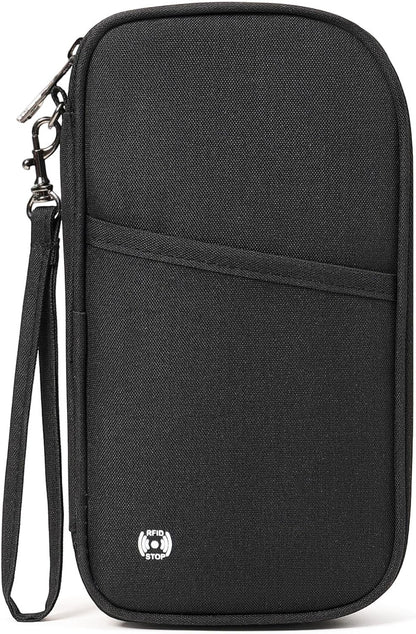 Travel Passport Wallet,RFID Blocking Waterproof Passport Holder Family Portable Travel Document Organizer for Men and Women