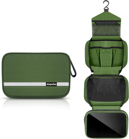 Travel Toiletry Bag for Women, Dopp Kit for Men, Waterproof Makeup Bag Shaving Bag with Hanging Hook, Portable Toiletry Organizer for Traveling and Camping