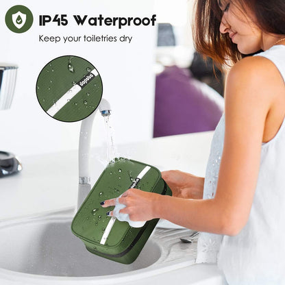 Travel Toiletry Bag for Women, Dopp Kit for Men, Waterproof Makeup Bag Shaving Bag with Hanging Hook, Portable Toiletry Organizer for Traveling and Camping