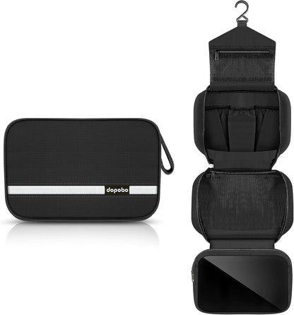 Travel Toiletry Bag for Women, Dopp Kit for Men, Waterproof Makeup Bag Shaving Bag with Hanging Hook, Portable Toiletry Organizer for Traveling and Camping