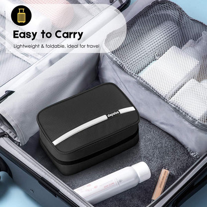 Travel Toiletry Bag for Women, Dopp Kit for Men, Waterproof Makeup Bag Shaving Bag with Hanging Hook, Portable Toiletry Organizer for Traveling and Camping