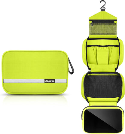Travel Toiletry Bag for Women, Dopp Kit for Men, Waterproof Makeup Bag Shaving Bag with Hanging Hook, Portable Toiletry Organizer for Traveling and Camping