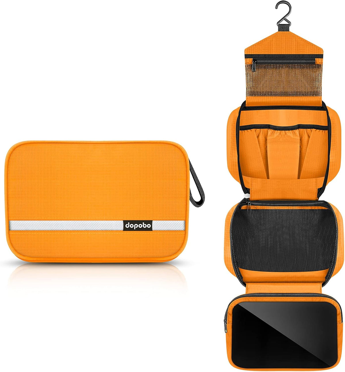 Travel Toiletry Bag for Women, Dopp Kit for Men, Waterproof Makeup Bag Shaving Bag with Hanging Hook, Portable Toiletry Organizer for Traveling and Camping