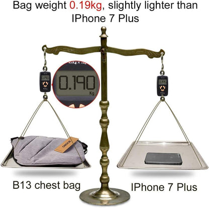 Crossbody Sling Bag, Water-Resistant Anti Theft Chest Pack, Minimalist Commuter Daypack for Travel Hiking Work
