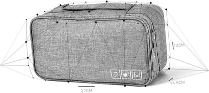 Cationic Underwear Storage Organizer Bag Waterproof Travel Pouch for Bras and Underwear Lightweight Travel Accessory