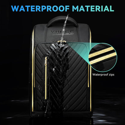 Rolling Backpack with Wheels, Waterproof Wheeled Backpack with USB Ports for Men Women, 15.6 Inch Travel Laptop Backpack with Wheels for Adults, Roller Carry-On Luggage Bag for Business Work