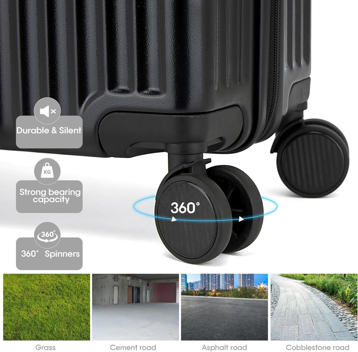 20 IN ,22x14x9 Airline Approved with Spinner Wheel | TSA Lock, Lightweight Hard Shell Travel Luggage for Men and Women Holiday,Weekend Trip,Business Travel