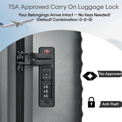 20 IN ,22x14x9 Airline Approved with Spinner Wheel | TSA Lock, Lightweight Hard Shell Travel Luggage for Men and Women Holiday,Weekend Trip,Business Travel