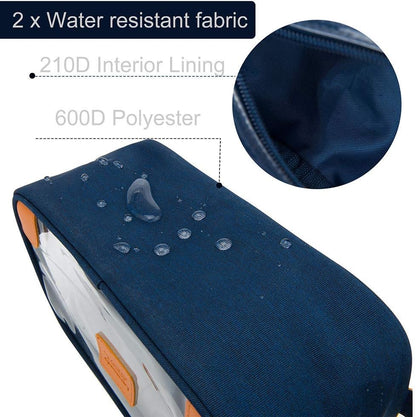 Toiletry Bag, Clear Shaving Dopp Kit for Men Travel Toiletry Bag with Hand Strap Unisex Bathroom Toiletries Organiser