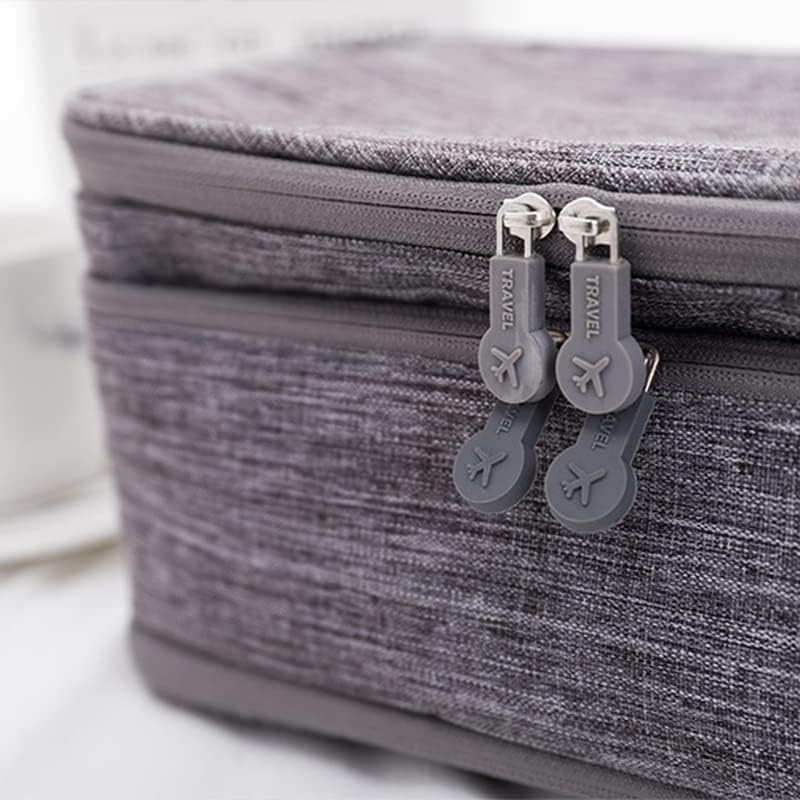 Travel Bra Oxford Fabric Underwear Storage Bag Large Capacity for Women Travel, Closure Lingerie Sock Case (Dark Blue)