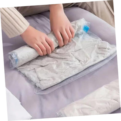 12pcs Hand Roll up Clothing Storage Bags Travel Space Saver Compression Bags for Suitcases Pa+pe Material Garments Organizer for Luggage