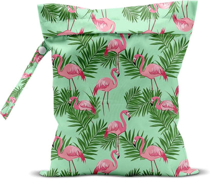 Wet Bag for Swimsuit, Beach Travel Essentials Wet Dry Bag, for Sunscreen Toiletry Dirty Clothes Yoga Gym Diaper, Friends Summer Beach Vacation Gifts. Colorful palm trees