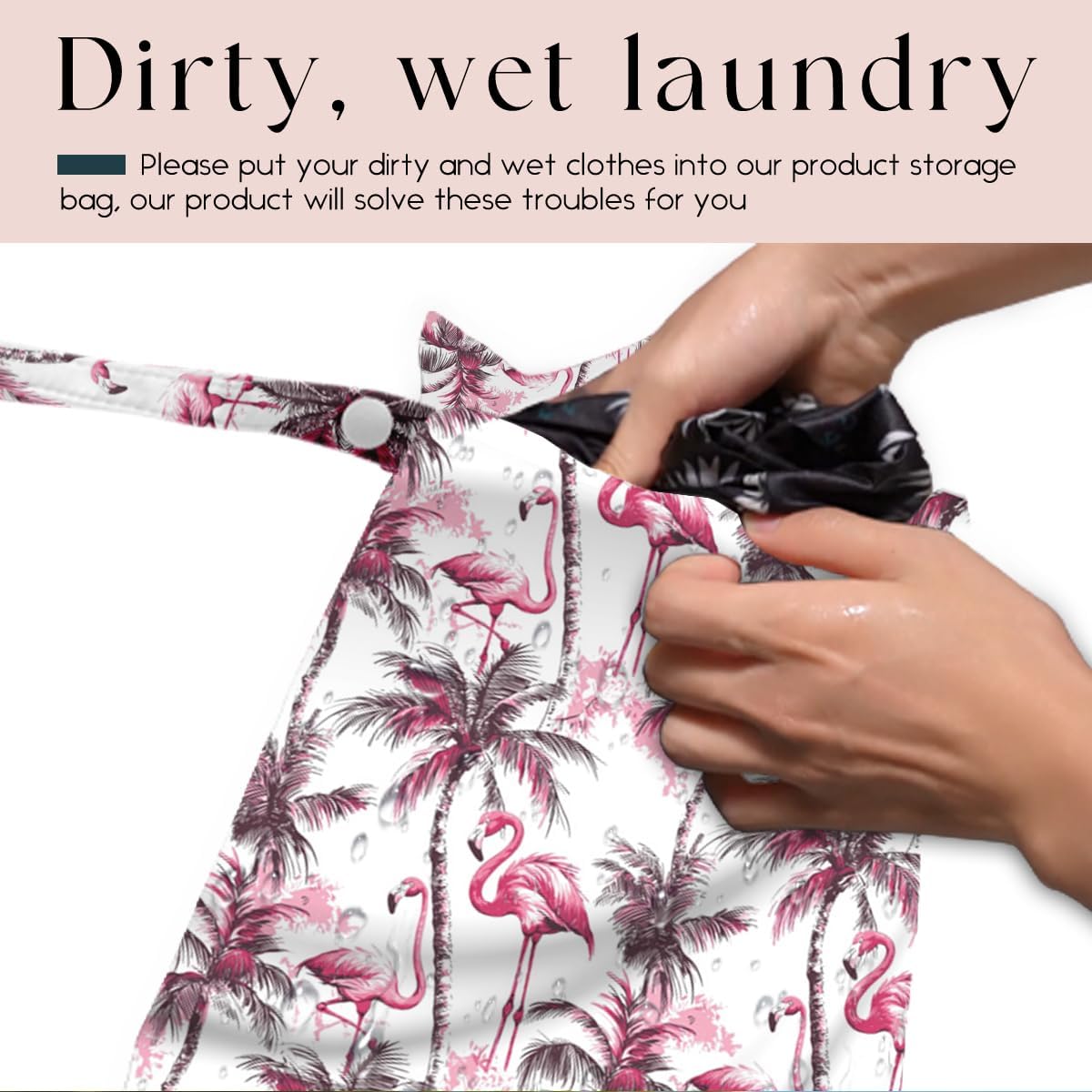 Wet Bag for Swimsuit, Beach Travel Essentials Wet Dry Bag, for Sunscreen Toiletry Dirty Clothes Yoga Gym Diaper, Friends Summer Beach Vacation Gifts. Colorful palm trees
