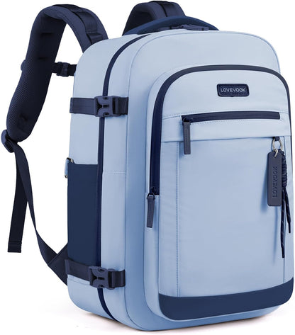 40L Travel Backpack for Women & Men, Airline Approved Carry On Luggage, TSA Personal Item Bag fits 15.6 Inch Laptop, Waterproof Weekender Overnight Suitcase for Work, Green
