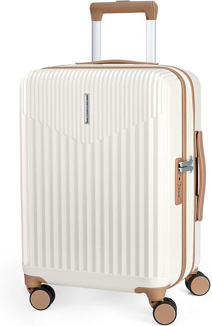 Carry On Luggage 22x14x9 Airline Approved with Spinner Wheels,100% PC Hardside Expandable Luggage with TSA Lock for Trips, 20 Inch Rolling Suitcases for Men Women,BlackPink