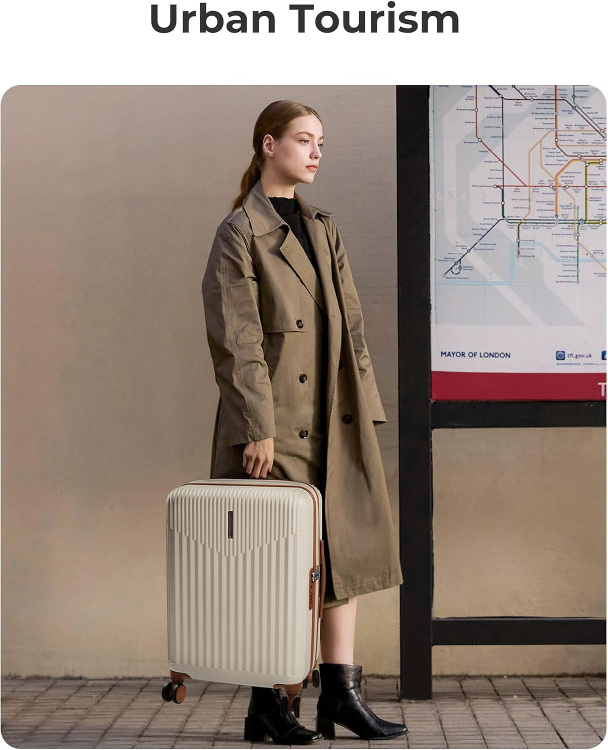 Carry On Luggage 22x14x9 Airline Approved with Spinner Wheels,100% PC Hardside Expandable Luggage with TSA Lock for Trips, 20 Inch Rolling Suitcases for Men Women,BlackPink