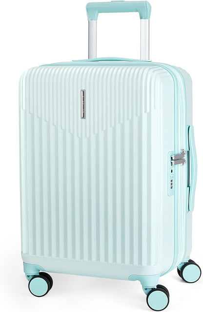 Carry On Luggage 22x14x9 Airline Approved with Spinner Wheels,100% PC Hardside Expandable Luggage with TSA Lock for Trips, 20 Inch Rolling Suitcases for Men Women,BlackPink