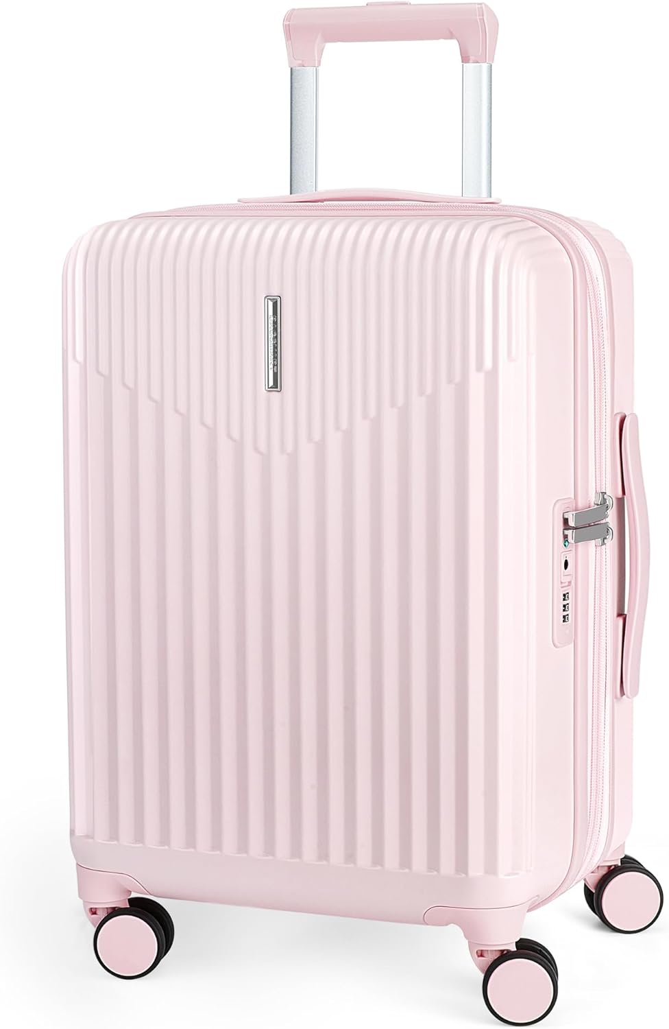 Carry On Luggage 22x14x9 Airline Approved with Spinner Wheels,100% PC Hardside Expandable Luggage with TSA Lock for Trips, 20 Inch Rolling Suitcases for Men Women,BlackPink