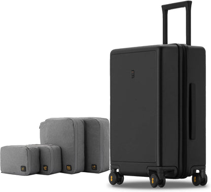 Elegance Carry-on Suitcase, 20 Inch Carry on Luggage, Hardside Large Suitcases with Wheels, Tavel Bag with Tsa Lock, Olive Green