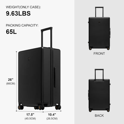 Elegance Carry-on Suitcase, 20 Inch Carry on Luggage, Hardside Large Suitcases with Wheels, Tavel Bag with Tsa Lock, Olive Green