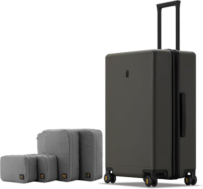 Elegance Carry-on Suitcase, 20 Inch Carry on Luggage, Hardside Large Suitcases with Wheels, Tavel Bag with Tsa Lock, Olive Green