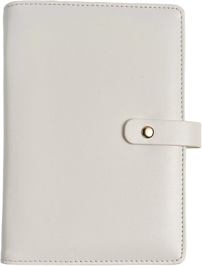 Women’s Travel Jewelry Case - Jewelry Ponch PU Leather Bag Ring Binder Organizer with Zipper Velvet Jewelry Pouches Bags - Cream White
