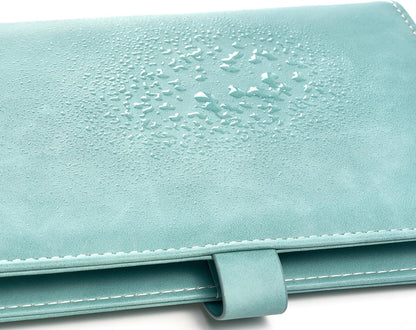 Women’s Travel Jewelry Case - Jewelry Ponch PU Leather Bag Ring Binder Organizer with Zipper Velvet Jewelry Pouches Bags - Cream White