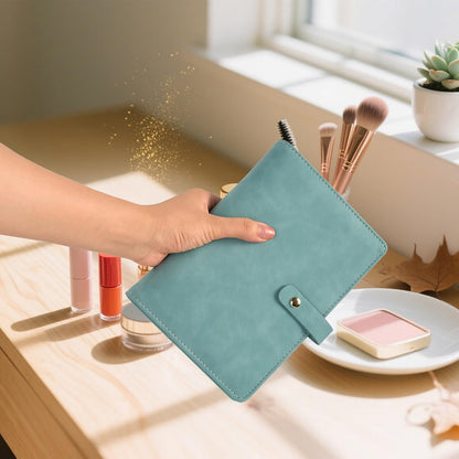 Women’s Travel Jewelry Case - Jewelry Ponch PU Leather Bag Ring Binder Organizer with Zipper Velvet Jewelry Pouches Bags - Cream White