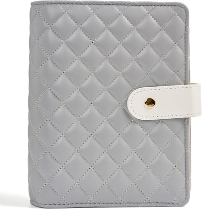 Women’s Travel Jewelry Case - Jewelry Ponch PU Leather Bag Ring Binder Organizer with Zipper Velvet Jewelry Pouches Bags - Cream White